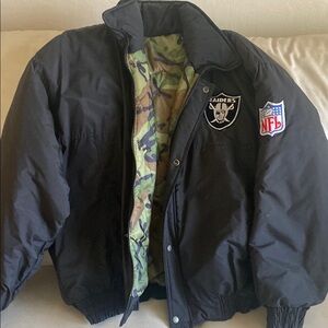 Vintage Oakland raiders puffer jacket
